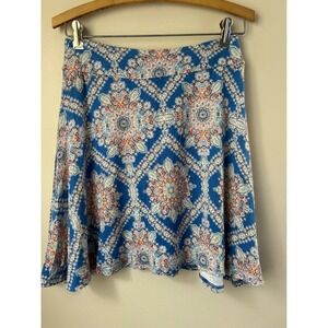 ReneeC  Medallion Print Layered Skirt Women's S P Indie Sleeze Festival Boho